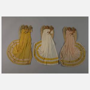 Sechs große Oblaten als Weihnachtsengel