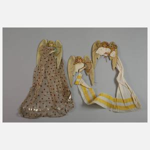 Sechs große Oblaten als Weihnachtsengel