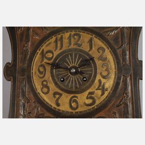 Jugendstil-Wanduhr Eisenguss