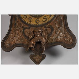 Jugendstil-Wanduhr Eisenguss