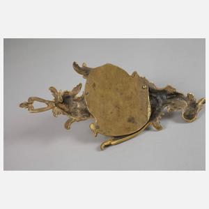 Kleine Kartelluhr Bronze