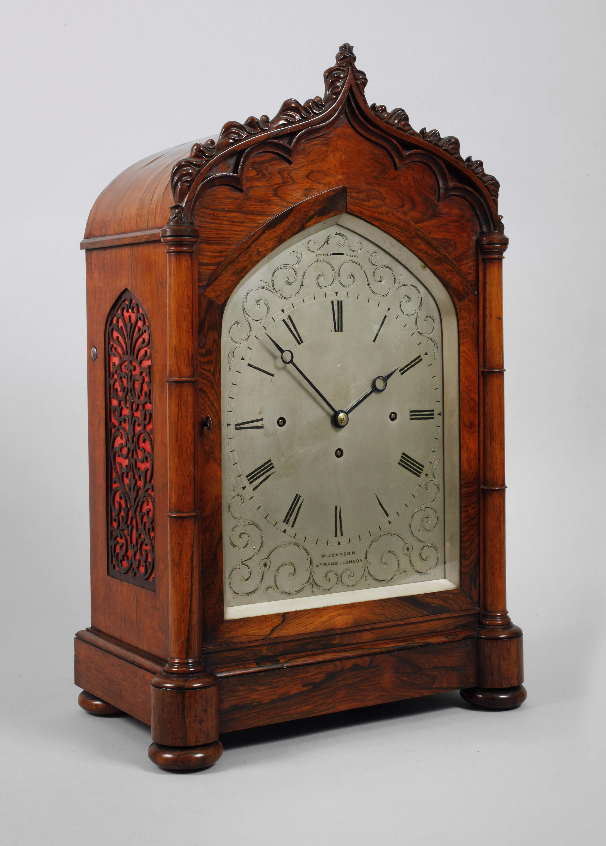 Stutzuhr mit Carillon, William Johnson London