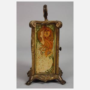 Wecker mit Motiven nach Alphonse Mucha