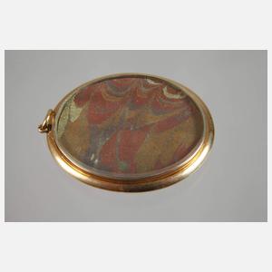 Feiner Medaillonanhänger mit Perlenbesatz