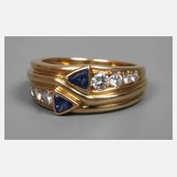 Damenring mit Saphiren und Brillanten111