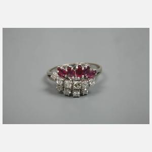 Damenring mit Rubinen und Brillanten