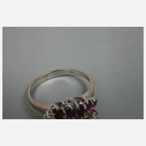 Damenring mit Rubinen und Brillanten