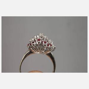 Damenring mit Rubinen und Brillanten
