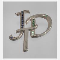 Monogrammanhänger mit Steinbesatz111