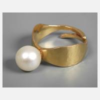 Damenring mit Perle111