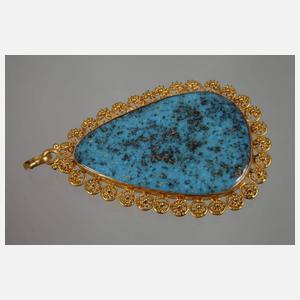 Anhänger mit großem Türkis