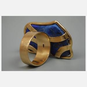Opulanter Damenring mit Lapislazuli