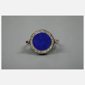 Damenring mit Lapislazuli und Diamanten
