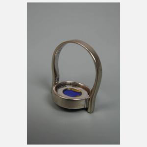 Damenring mit Lapislazuli und Diamanten