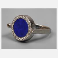 Damenring mit Lapislazuli und Diamanten111