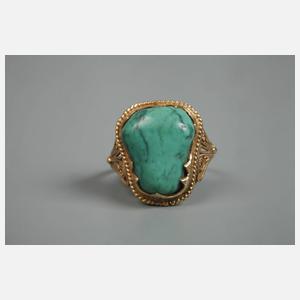 Damenring mit Malachit