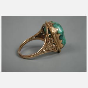 Damenring mit Malachit