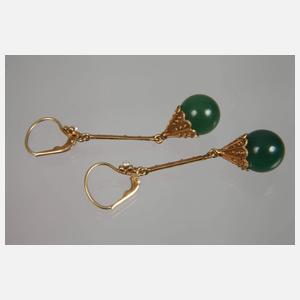Paar Ohrhänger mit Perlen und Aventurin