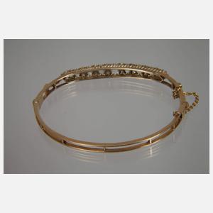 Armreif mit Mondsteinen und Diamanten