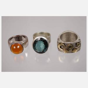 Konvolut Silberringe