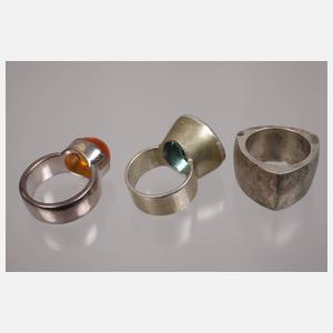 Konvolut Silberringe