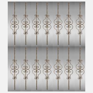 14 Zierelemente Schmiedeeisen