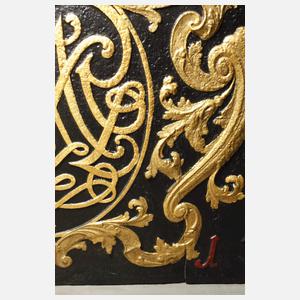 Übergroße höfische Kaminplatte