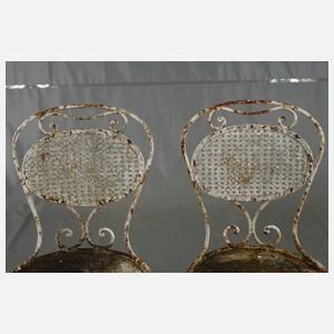 Paar Gartenstühle Eisen