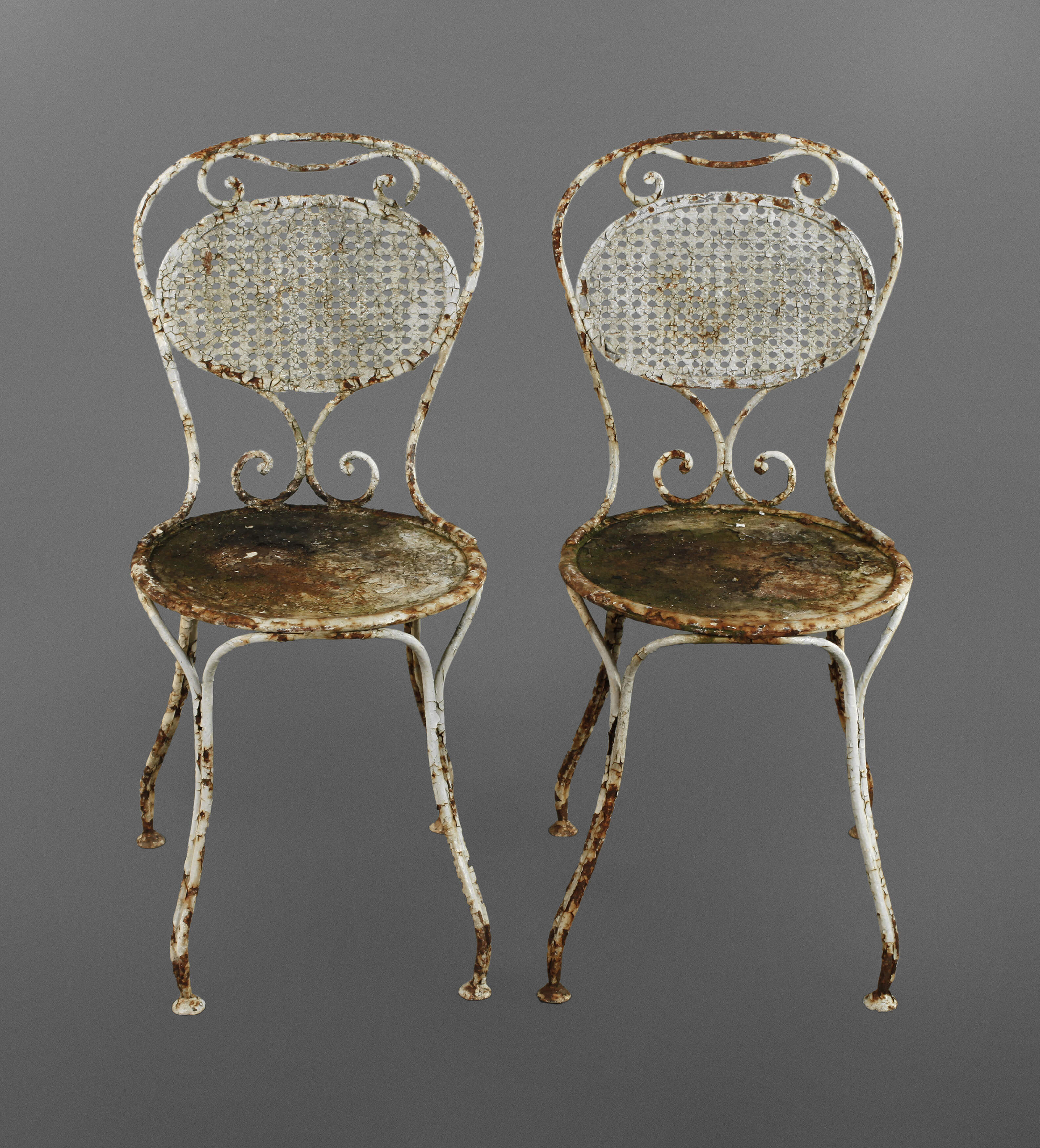 Paar Gartenstühle Eisen