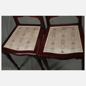 Vier Stühle Jugendstil