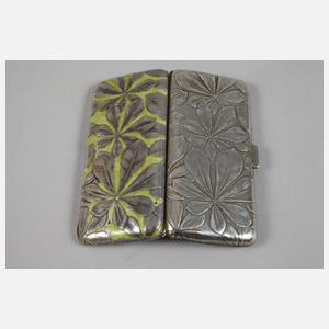 Silber Zigarettenetui mit Emaille