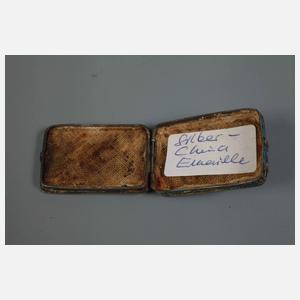 Vier kleine Dosen mit Emaille