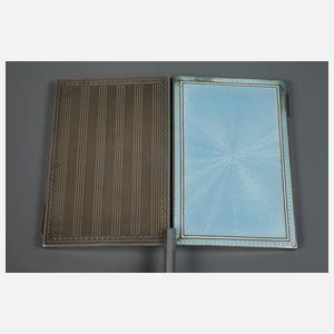 Vier kleine Dosen mit Emaille