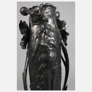 Jugendstilvase mit Mohndekor