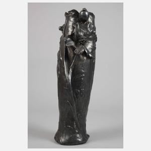 Jugendstilvase mit Mohndekor