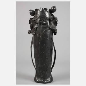 Jugendstilvase mit Mohndekor