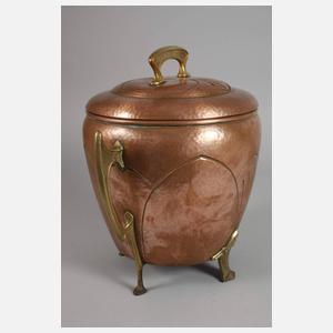 Große Jugendstil Kupferbowle