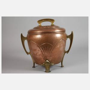 Große Jugendstil Kupferbowle