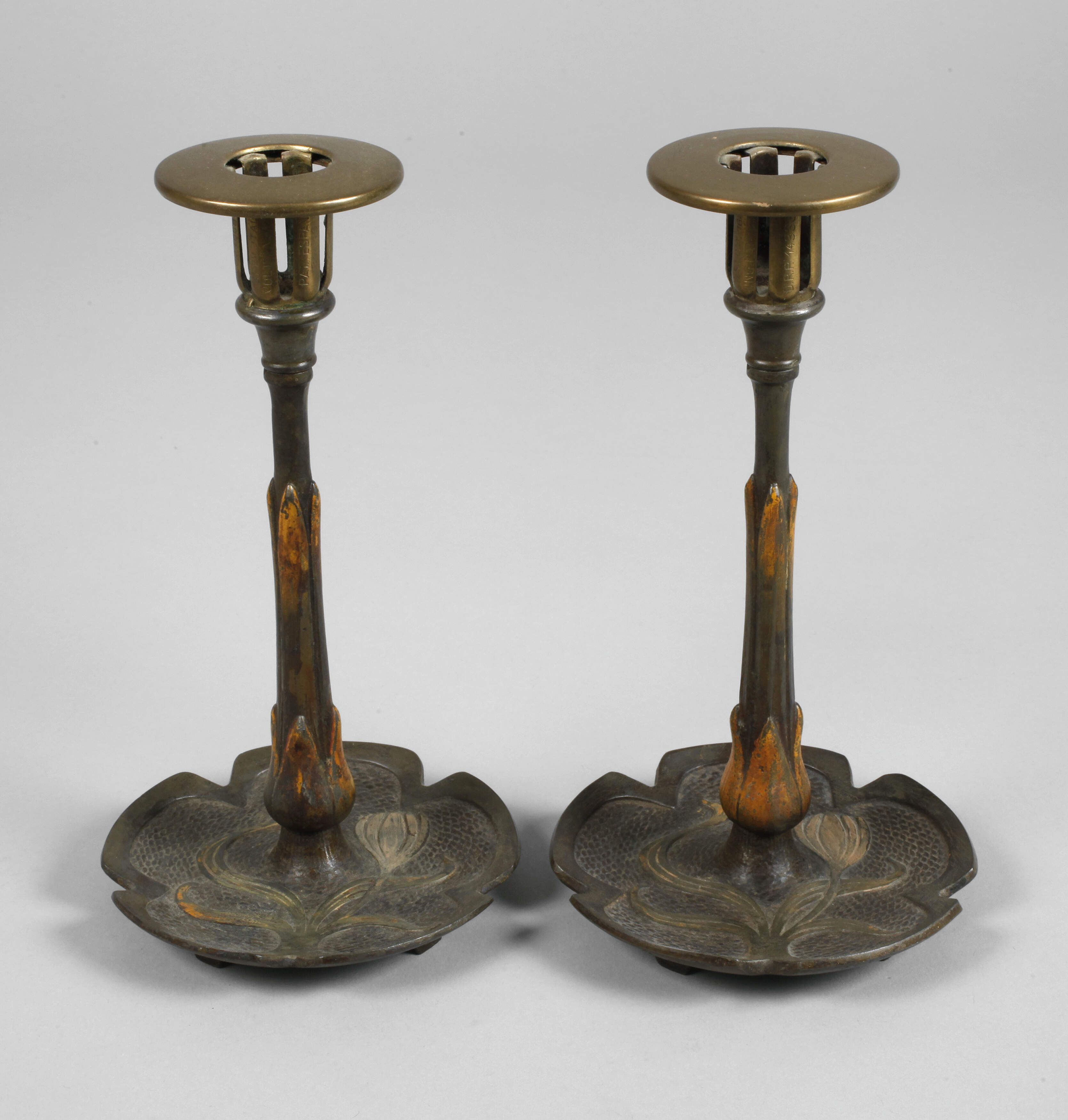 Paar Eisenleuchter Jugendstil