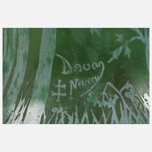 Ätzglasvase Daum Nancy