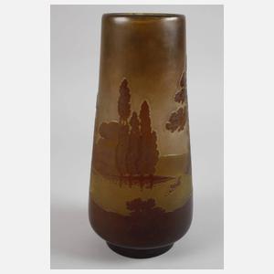 Émile Gallé Vase Landschaftsdekor