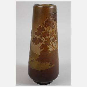 Émile Gallé Vase Landschaftsdekor