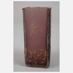 Kleine Ätzglasvase Daum Nancy