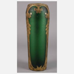 Legras & Cie. Ätzglasvase mit Vergoldung