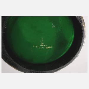 Legras & Cie. Ätzglasvase mit Vergoldung