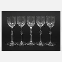 Fünf Stängelgläser "Düsseldorf"111