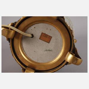 Sévres Lampenfuß mit Messingmontur Jugendstil