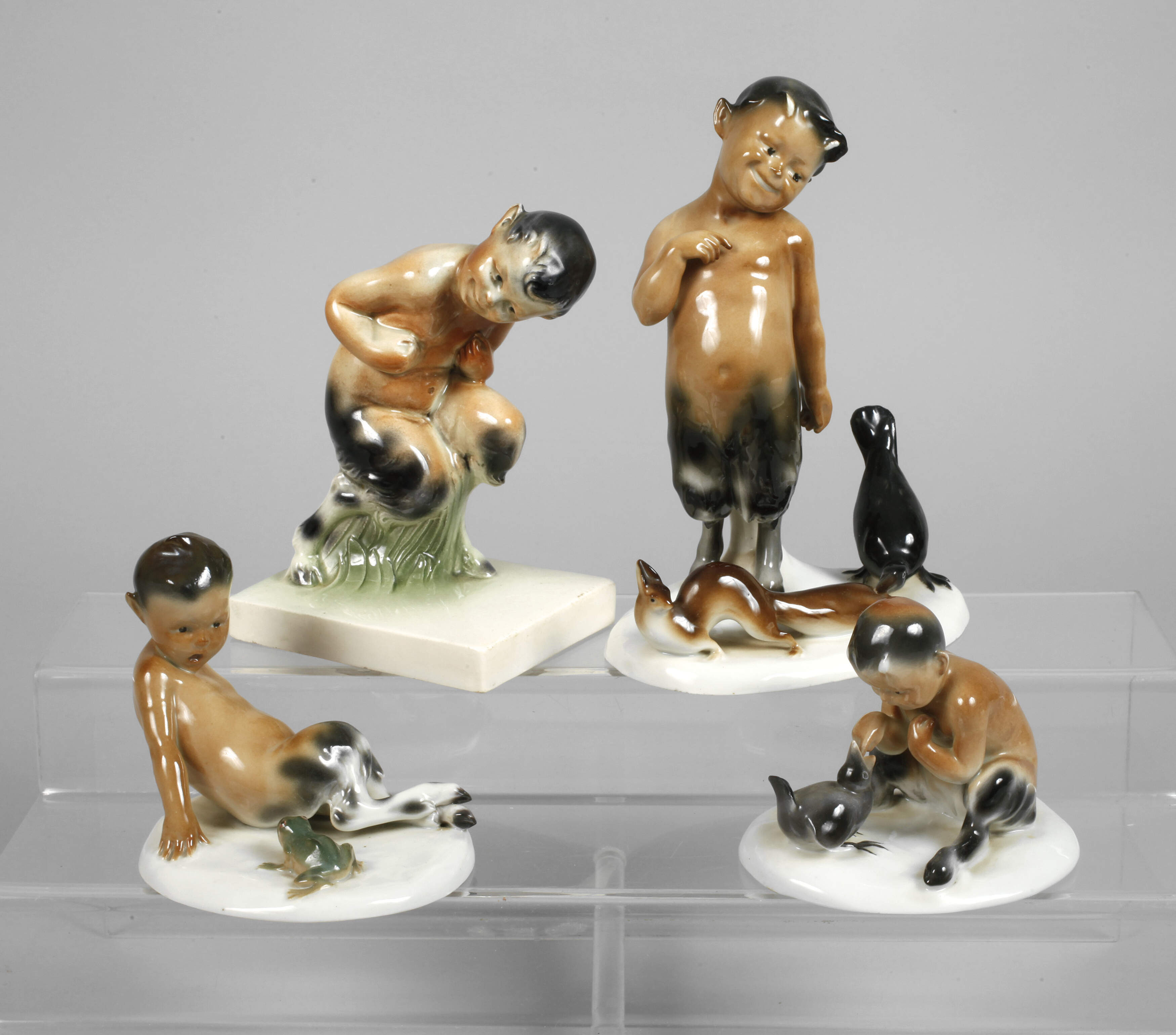 Goebel Konvolut spielende Faune