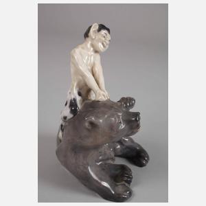Kopenhagen "Faun, einen Bär neckend"