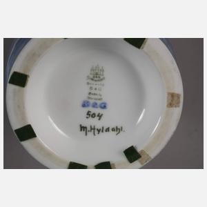 Kopenhagen Unikatvase Marinemalerei